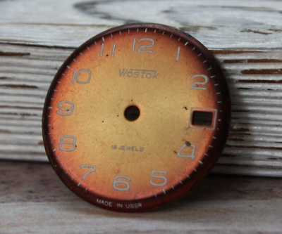 #ad Vintage dial for men#x27;s wristwatch USSR Vostok 2214 18 stone. $11.00