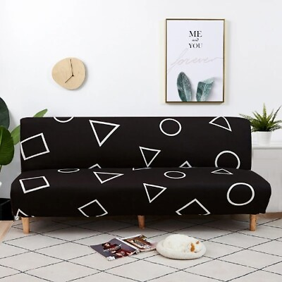 #ad Spandex Sofa Bed Cover Without Armrest Folding Sofa Cover Elastic Couch Cover $41.50
