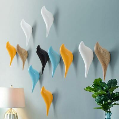 #ad 3D Resin Little Bird Shape Wall Hanging Hook Coat Rack Bedroom Foyer Home Decor $10.12