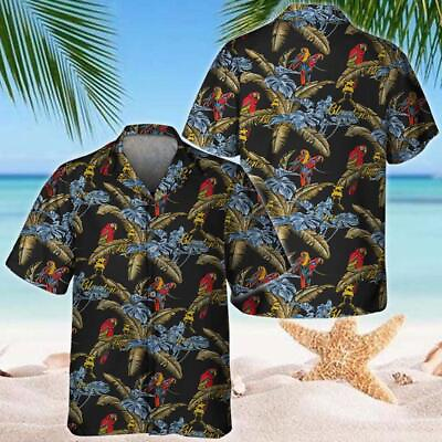 #ad SALE Brown Blanton#x27;s Parrot Hawaiian Shirt Summer Beach Vibe Gift S 5XL $34.99