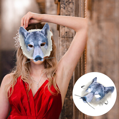 #ad Halloween Wolf Half Masquerade Animal Cosplay Costume $9.29