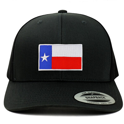 #ad New Texas State Flag Embroidered Patch Retro Trucker Mesh Cap FREE SHIPPING $16.99
