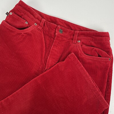 #ad Ralph Lauren Jeans Women’s Size 10 Corduroy Red Straight Soft Cotton Xmas $17.96