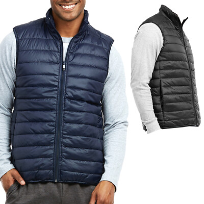 #ad Men#x27;s Lightweight Water Resistant Packable Puffer Vest Winter Warm Waistcoat M L $21.15