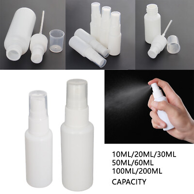 #ad 10ml 200ml Plastic Fine Mist Spray Bottle Portable Travel Refillable W Cap Lot $15.45