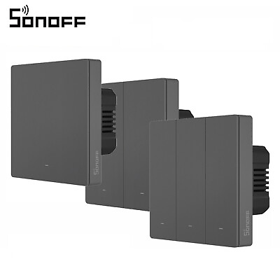 #ad SONOFF M5 Smart Wall Switch 1 2 3 Gang Smart WiFi Light Switch Physical Button $20.99