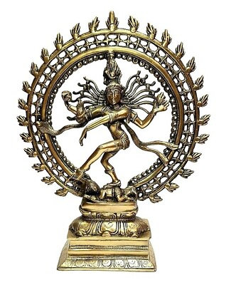 #ad Brass Natraj Statue Idol Sculpture Shiva Nataraj The of Dance Natrajan 17 Inch $301.49