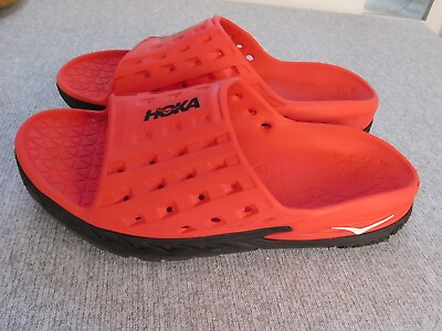 #ad Hoka Recovery Sandals Red Slip On Size 9 Men#x27;s $35.00