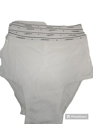 #ad JOCKEY Men#x27;s Classic Briefs 4 Pair Underwear White 100% Cotton Size 40 $12.99