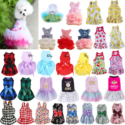 #ad #ad Dog Skirt Chihuahua SmallDog Princess Dress Pet Dress Cotton Puppy Cat Clothes🔥 $3.98