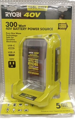 #ad Ryobi 300W 40V Power Source Battery RYi300BG NEW Free Shipping $91.50