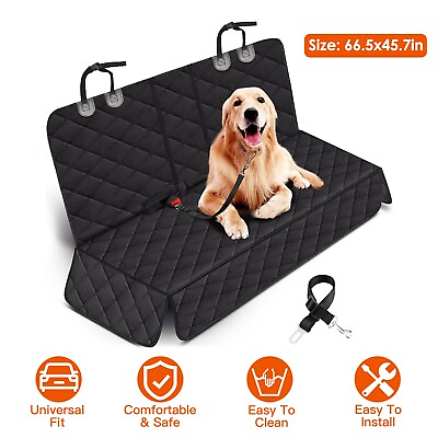 #ad Dog Car Seat Cover Pet Car Rear Protector Mat Scratchproof Pet Back Seat Cover $29.99