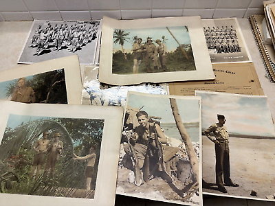 #ad Lot of Original WW2 PTO USMC Photos Gordon Gear Kansas $157.50