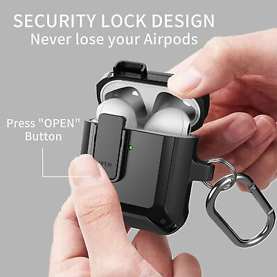 #ad For AirPods 2nd Generation 1st Heavy Duty Armor Case Rugged Hard Earphone Cover $9.55