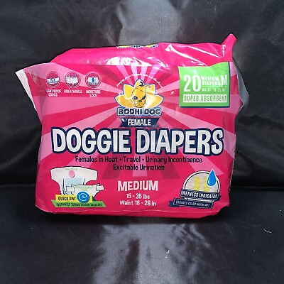 #ad Bodhi Dog Female Diapers 19 Premium Quality Adjustable Pet Wraps Medium $12.99