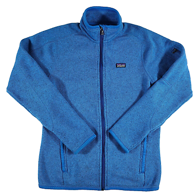 #ad Patagonia Better Sweater Womens Small Full Zip Jacket Fleece Blue $44.99