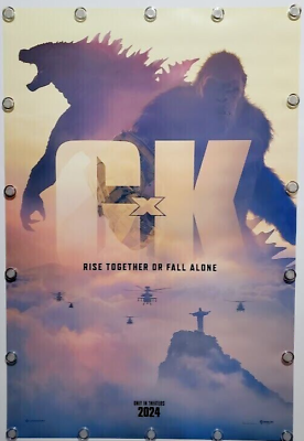#ad 2024 Godzilla X Kong Original Movie Poster ADV Double Sided Rolled 27x40 $45.00