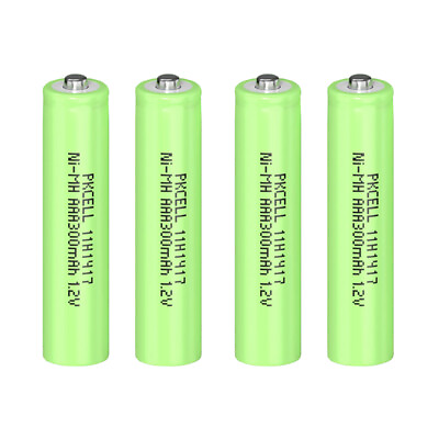 #ad 4X PKCELL AAA 300mAh Batteries Rechargeable Ni Mh 1.2V Battery for Solar Lights $5.80