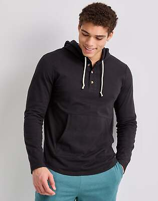 #ad Hanes Hoodie Sweatshirt Originals Men#x27;s Pullover Button Up Lightweight Tri Blend $15.63