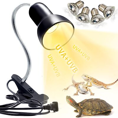 #ad Reptile Heat Lamp Uva Uvb Reptile Light Basking Spot Lamp Turtle Aquarium Tank H $27.89
