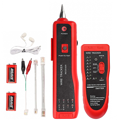 #ad Wire Cable Tracker Tester RJ45 Rj11 3Km Line Finder Multifunction Wire Tracker $29.11