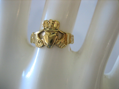 #ad 14K YELLOW GOLD CLADAUGH SIZE 6 RING $314.98