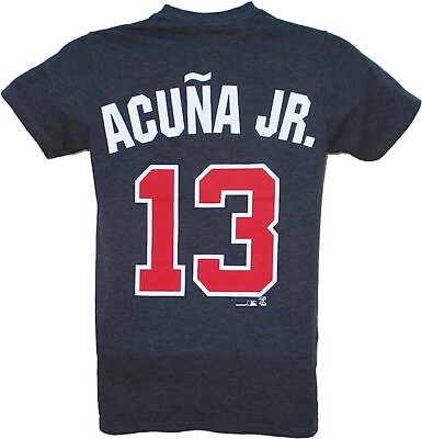 #ad Atlanta Braves Tee Ronald Acuna Player Name amp; Number T Shirt Logo Shirt Mens 2XL $18.99