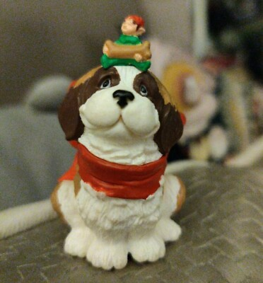 #ad 1986 Hallmark Christmas Ornament Puppy’s Best Friend Dog amp; Elf $13.00