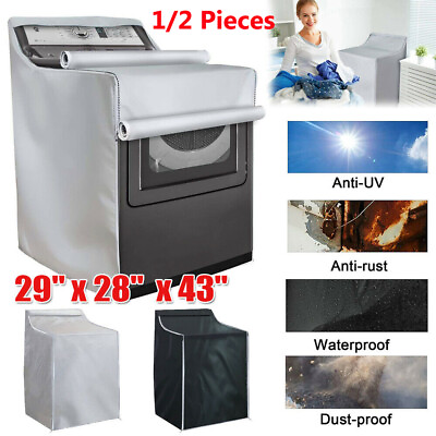 #ad 1 2PK Washing Machine Protect Cover Laundry Dryer Dustproof Waterproof Case Home $18.99