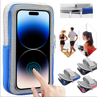 #ad Universal Waterproof Armband Case Phone Holder Pouch Sports Gym Running Exercise $8.92