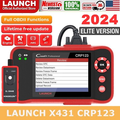 #ad 2024 LAUNCH CRP123 Elite Car OBD2 Diagnostic Scanner ABS SRS Engine Code Reader $107.00