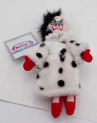 #ad Disney Store Bean Bag 10quot; Plush 101 Dalmatians Cruella DeVille Villain $4.79