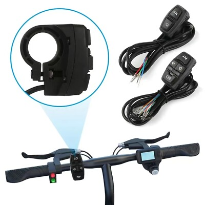 #ad E Bike Headlight Horn Turn Signal Switch for Electric Bike E Scooter Motorcycle $10.10