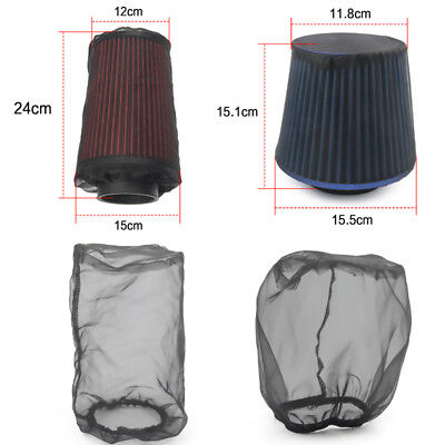 #ad Universal Dust Cover Water Guard Cold Air Intake Pre Filter Cone Filter Cover $9.69