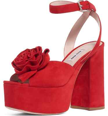 #ad Miu Miu Flower Platform Sandals Size 36.5 MSRP: $950.00 $575.00