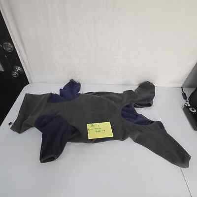 #ad Dog Winter Suit XXL One Piece Blue And Gray Adjustable Waist And Collar W Toggle $20.44