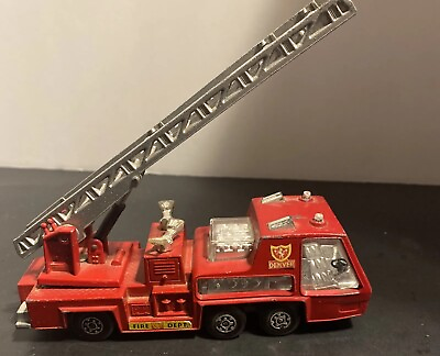 #ad VTG 1972 Matchbox SuperKings K 9 fire tender Denver Fire truck England Diecast $9.83
