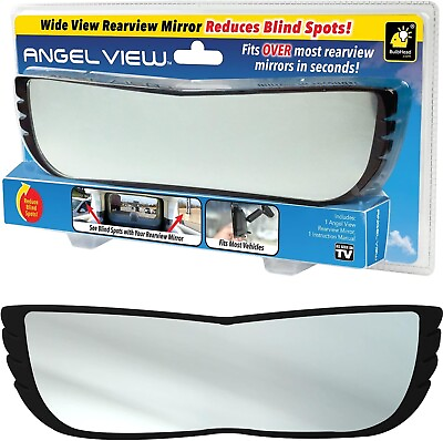 #ad OPEN BOX Angel View Wide Angle Rearview Mirror AS SEEN ON TV Fits Most Cars $11.99