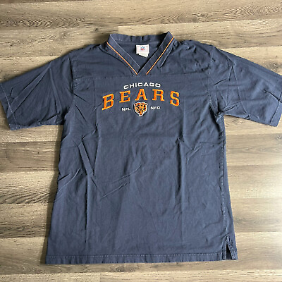 #ad Chicago Bears T Shirt Fits Large NFL Team Apparel V Neck Embroidered Football $14.95