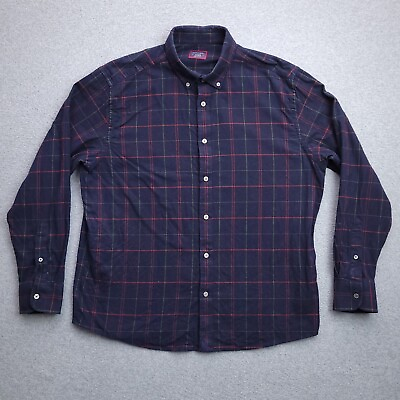 #ad UNTUCKit Button Down Shirt XL Long Sleeve Blue Plaid Mens $24.98