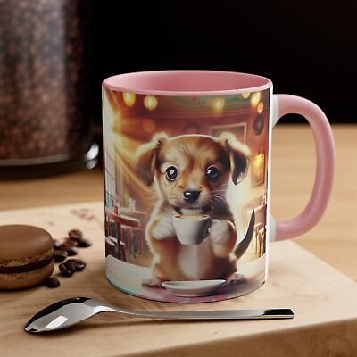 #ad Lovely Puppy Coffee Lover Birthday Gift Accent Coffee Mug 11oz $15.18