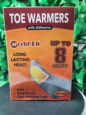 #ad World BIO Toe Warmers Adhesive 10 Pairs Long Lasting Safe Natural Odo $19.85