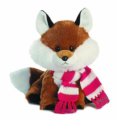 #ad Aurora World Fancy Winter Fox Christmas Holiday 10quot; Plush with Scarf #09892T NEW $7.99
