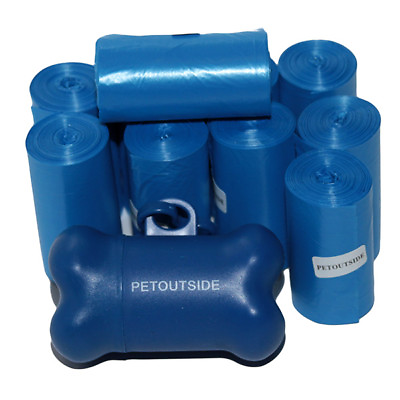 #ad 1035 DOG WASTE POOP BAGS 45 REFILL NO CORE BIODEGRADABLE ROLLS Dispenser BLUE $24.99