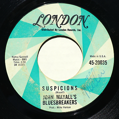 #ad John Mayall#x27;s Bluesbreakers *Suspicions Oh Pretty Woman* 45 Vinyl 7quot; Single #3 $15.38