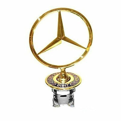 #ad 3D Star Hood Logo Emblem Badge For Mercedes Benz W210 W202 W203 C200 W211 Gold $14.99