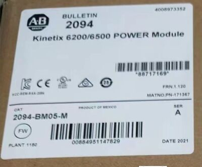 #ad 2094 BM05 M New Allen Bradley Kinetix 6200 6500 Power Module 2094BM05M $3338.80