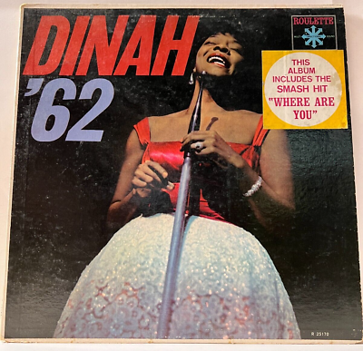 #ad A67 Dinah Washington: Dinah #x27;62 1962 Roulette R 25170 Pop Jazz Vocal Vinyl LP $6.00