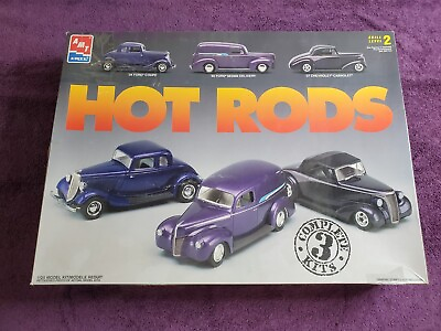 #ad AMT ERTL Hot Rods #x27;34 Ford Coupe #x27;40 Ford Sedan #x27;37 Chevy Cabrolet #8457 $49.95