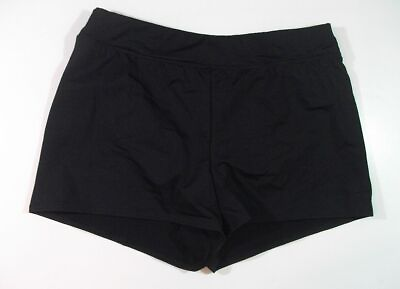 #ad Lands End new nwot Swim Shorts womens 24W black bottoms $24.97